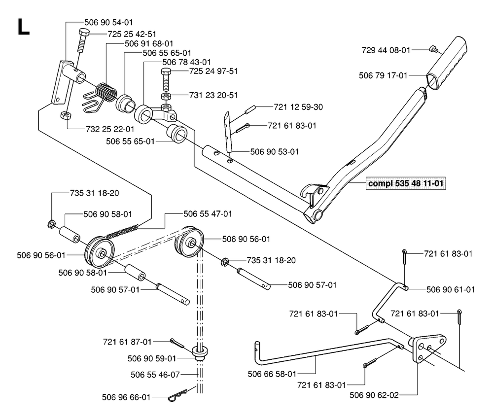 Controls 2 Diagram and Parts List for R13R (953533901)(2006-01) Husqvarna Lawn Tractor