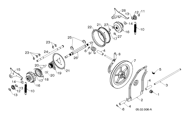 Drive Diagram and Parts List for ST227P (96191008805)(2019-03) Husqvarna Snow Blower
