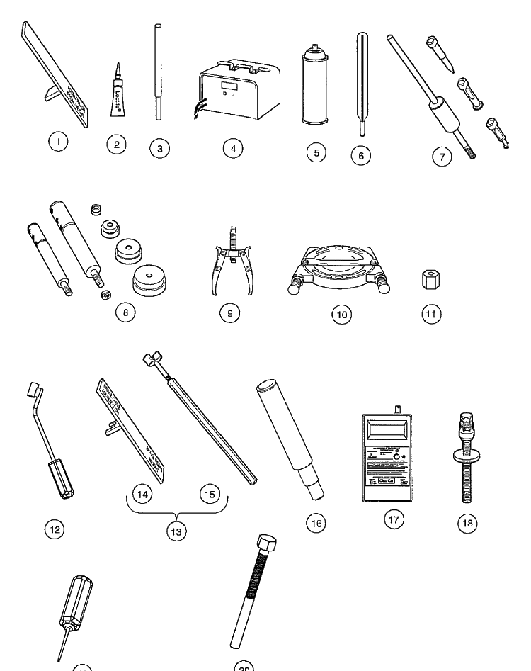 Maintenance And Service Tools Diagram and Parts List for HUV4210GXP 2005-06 Husqvarna Lawn Tractor