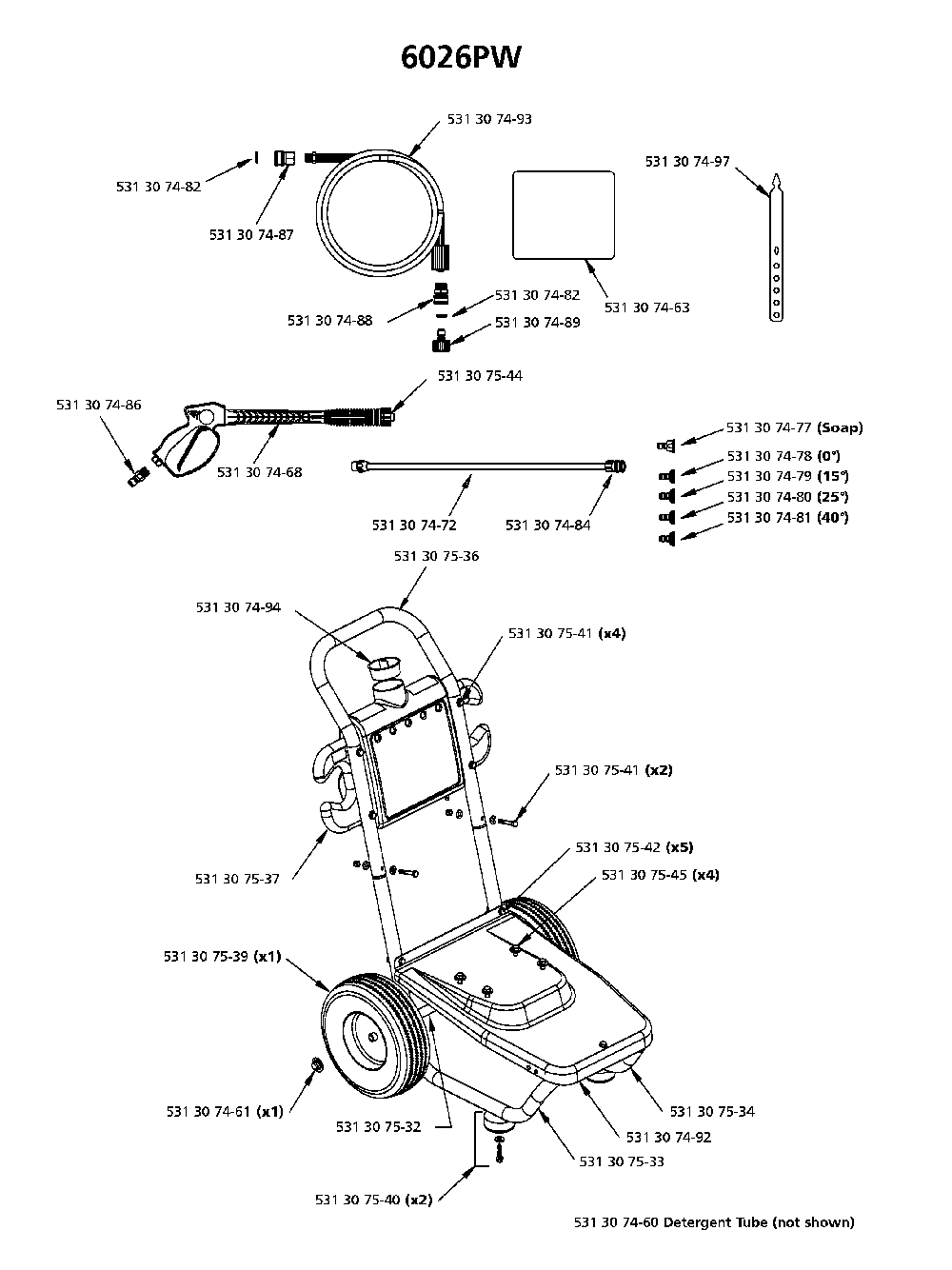 Repair Parts Diagram and Parts List for 5525PW 2006-03 Husqvarna Pressure Washer
