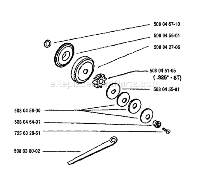 Page D Diagram and Parts List for 1600 1995-09 Husqvarna Chainsaw