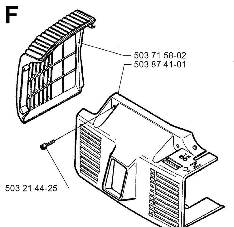 Cover Diagram and Parts List for 225BV 19963100001-19970500000 Husqvarna Leaf Blower / Vacuum