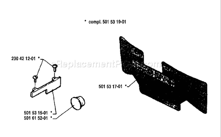 Page P Diagram and Parts List for 162 1980-02 Husqvarna Chainsaw