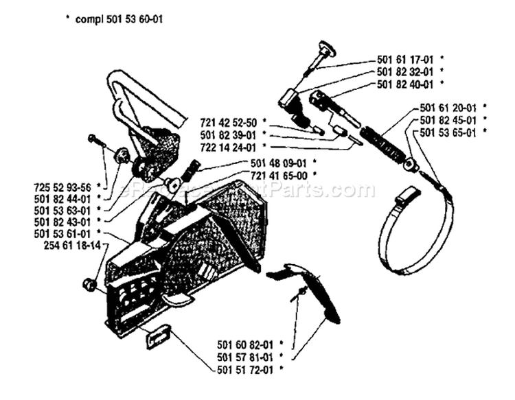 Page C Diagram and Parts List for 162 1980-02 Husqvarna Chainsaw