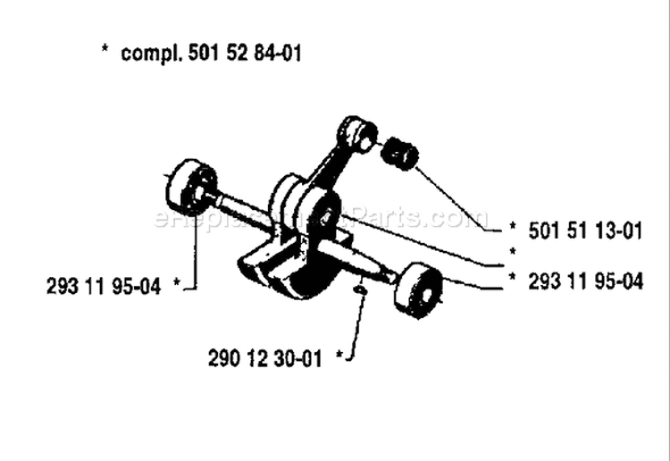 Page F Diagram and Parts List for 162 1980-02 Husqvarna Chainsaw