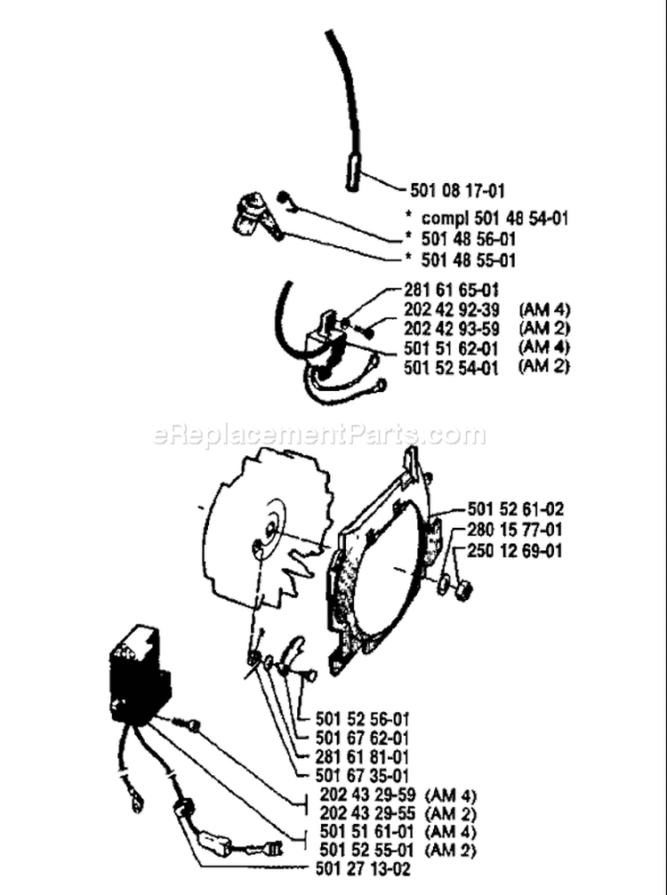 Page G Diagram and Parts List for 162 1980-02 Husqvarna Chainsaw