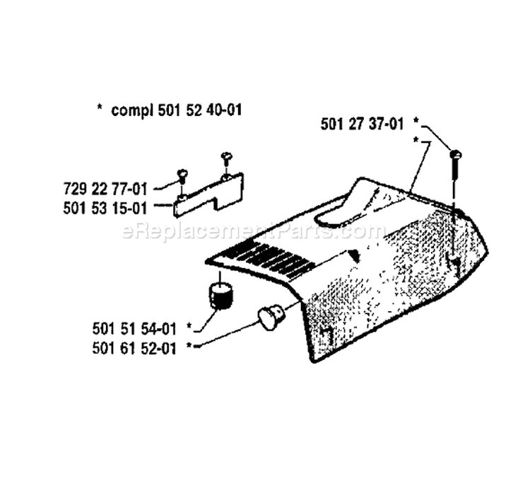 Page O Diagram and Parts List for 162 1980-12 Husqvarna Chainsaw