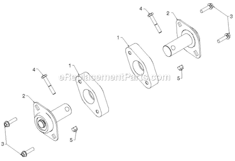 Auger Housing Impeller Diagram and Parts List for 1650EXLT 96193008901 - 2012-10 Husqvarna Snow Blower