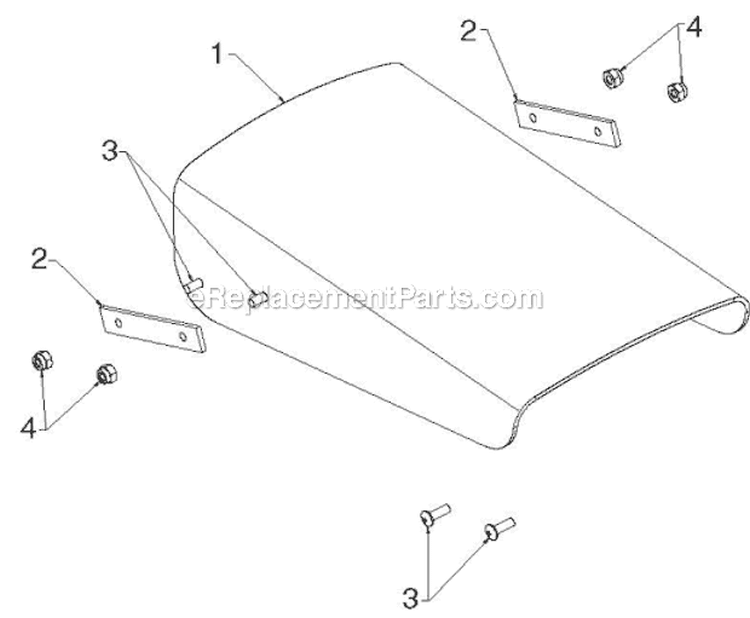 Control Panel Discharge Chute Diagram and Parts List for 1650EXL 96193008700 - 2012-07 Husqvarna Snow Blower