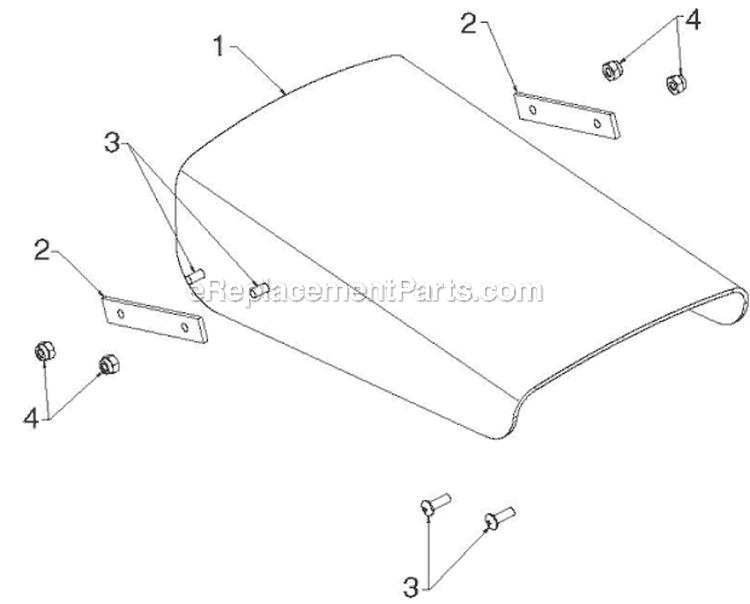 Control Panel Discharge Chute Diagram and Parts List for 1650EXL 96193008702 - 2012-08 Husqvarna Snow Blower