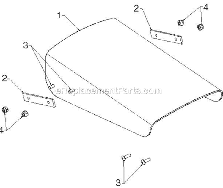 Control Panel Discharge Chute Diagram and Parts List for 16527EXLT 96193008500 - 2011-08 Husqvarna Snow Blower