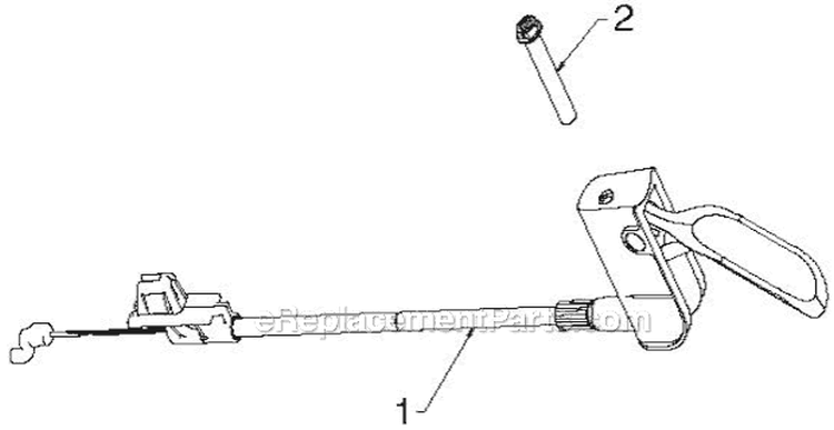 Handle Diagram and Parts List for 16527EXLT 96193008500 - 2011-08 Husqvarna Snow Blower