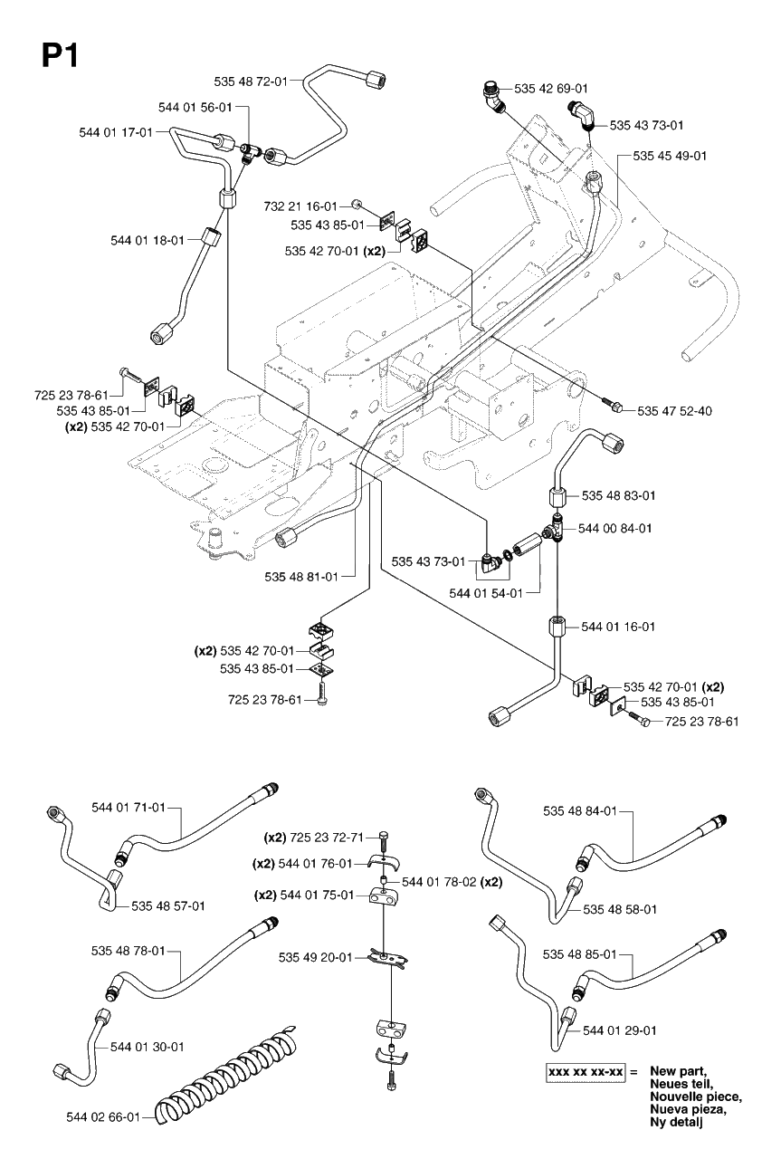 Transmission 2 Diagram and Parts List for PF21AWD (953536501)(2005-04) Husqvarna Lawn Tractor