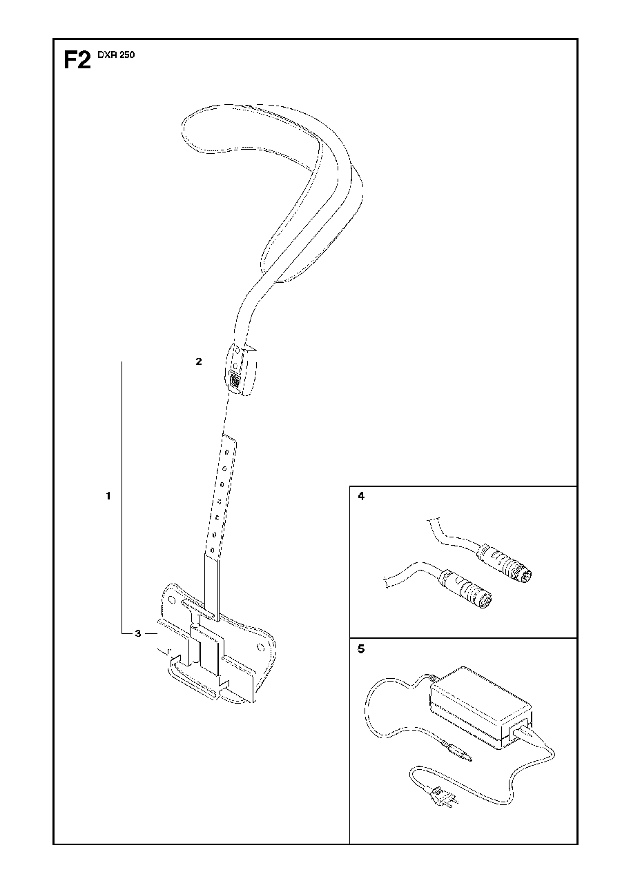 Remote Control Accessories Diagram and Parts List for DXR250 (1 - 10)(2010-06) Husqvarna Demolition Hammer