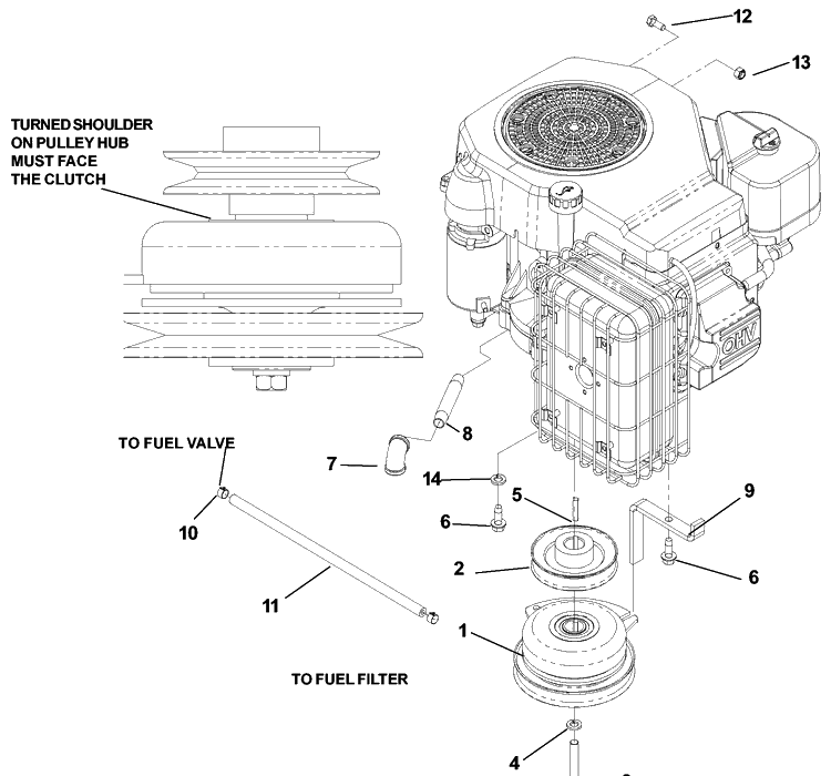 Kohler Engine Assembly Diagram and Parts List for CZ4817KOA (968999220)(2002-11) Husqvarna Lawn Mower