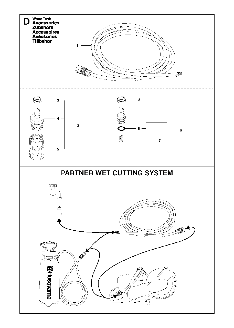 Accessories Diagram and Parts List for WT15 2007-01 Husqvarna Miscellaneous