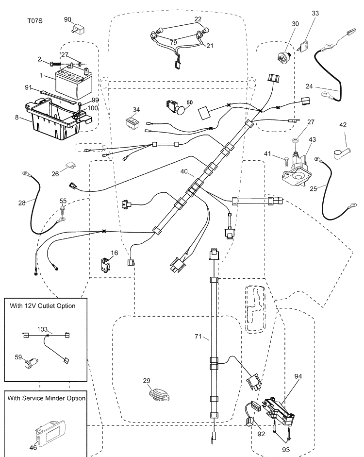 Electrical Diagram and Parts List for LGT2554 (96045001500)(2009-01) Husqvarna Lawn Mower