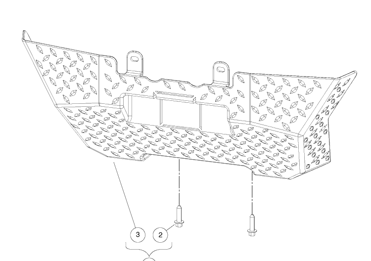 Plastic Skid Plate Diagram and Parts List for HUV4421GXP 2009 Husqvarna Lawn Tractor