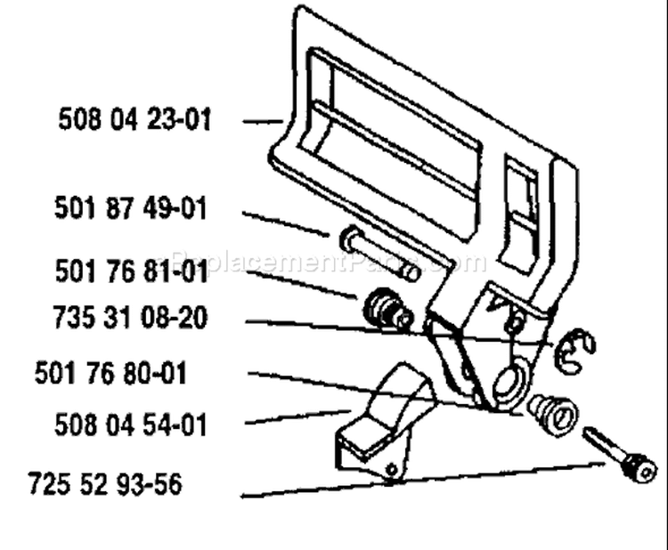 Page C Diagram and Parts List for 16 1993-05 Husqvarna Chainsaw