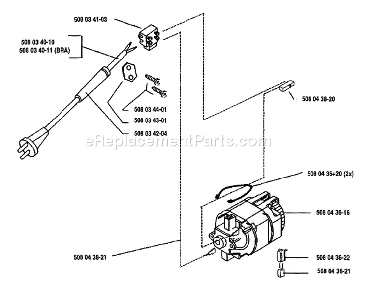 Page D Diagram and Parts List for 16 1993-05 Husqvarna Chainsaw
