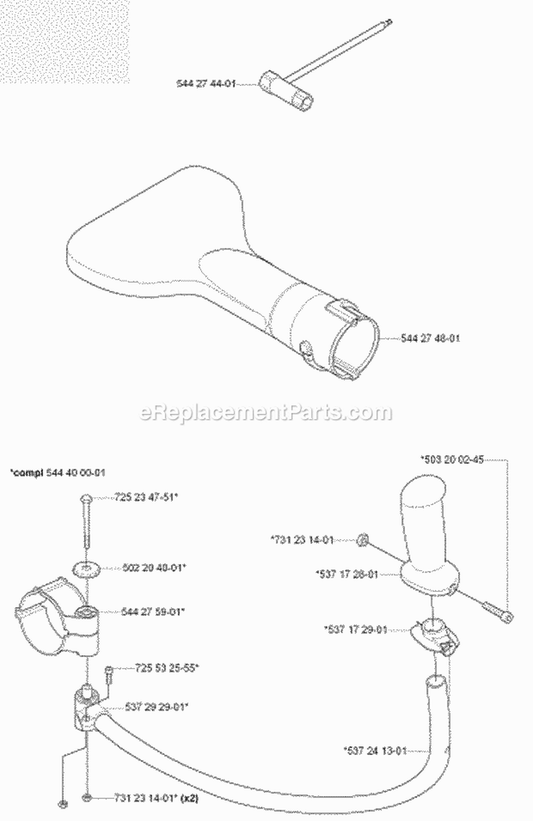 Accessories Diagram and Parts List for 170BF 2006-03 Husqvarna Leaf Blower / Vacuum