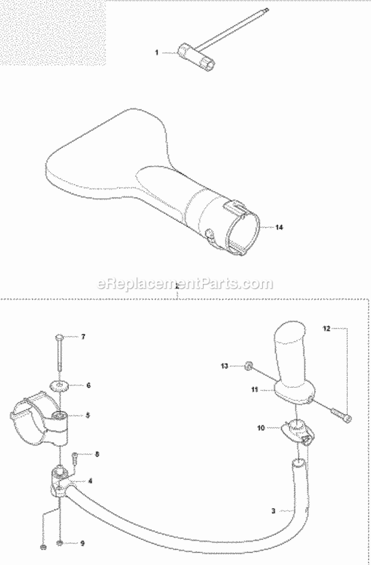 Accessories Diagram and Parts List for 170BF 2008-10 Husqvarna Leaf Blower / Vacuum