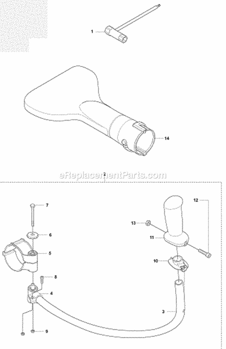 Accessories Diagram and Parts List for 170BT 2008-10 Husqvarna Leaf Blower / Vacuum