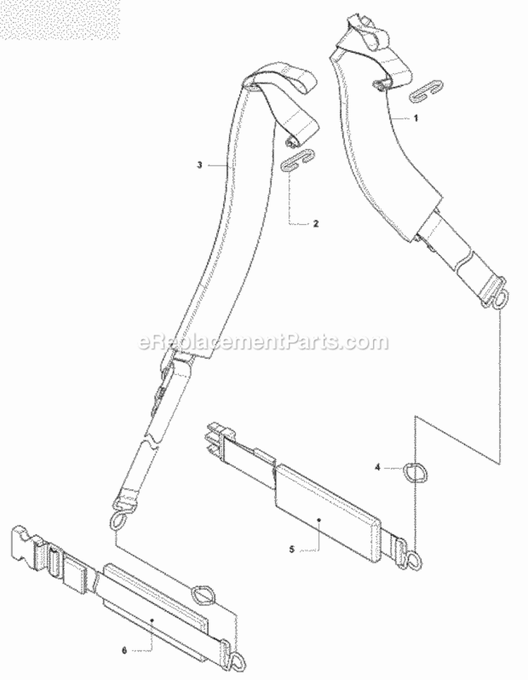 Harness Diagram and Parts List for 170BT 2008-10 Husqvarna Leaf Blower / Vacuum
