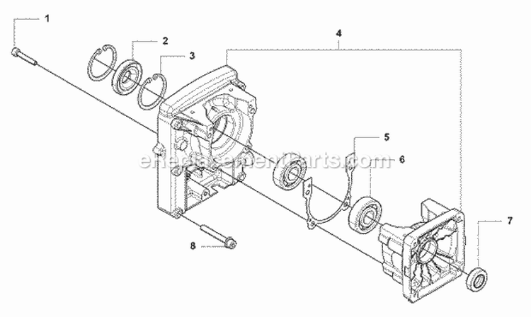 Piston  Crankshaft Diagram and Parts List for 170BT 2008-10 Husqvarna Leaf Blower / Vacuum