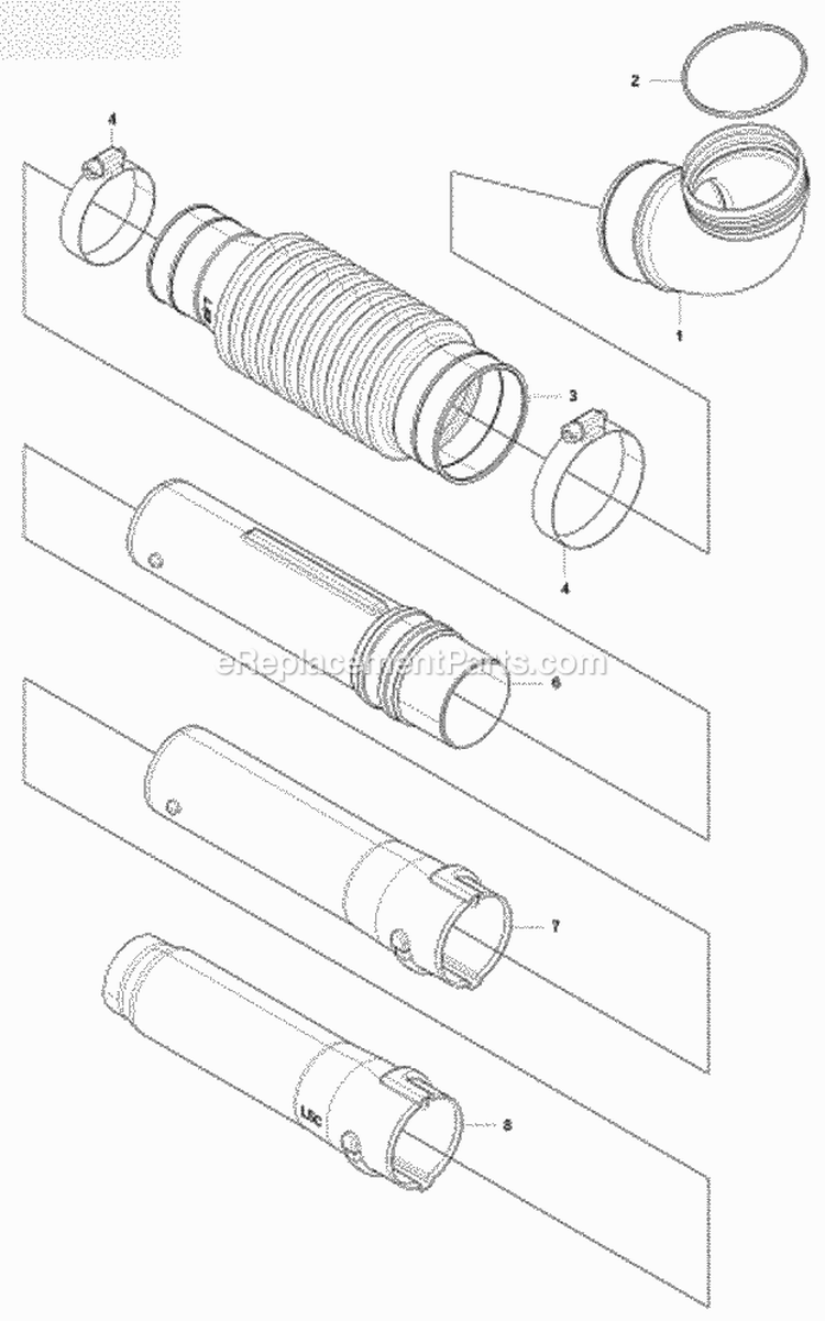 Tube Diagram and Parts List for 170BT 2008-10 Husqvarna Leaf Blower / Vacuum