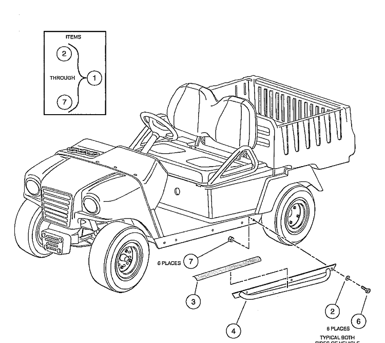 Nerf Bar Diagram and Parts List for HUV4210GXP 2005-06 Husqvarna Lawn Tractor