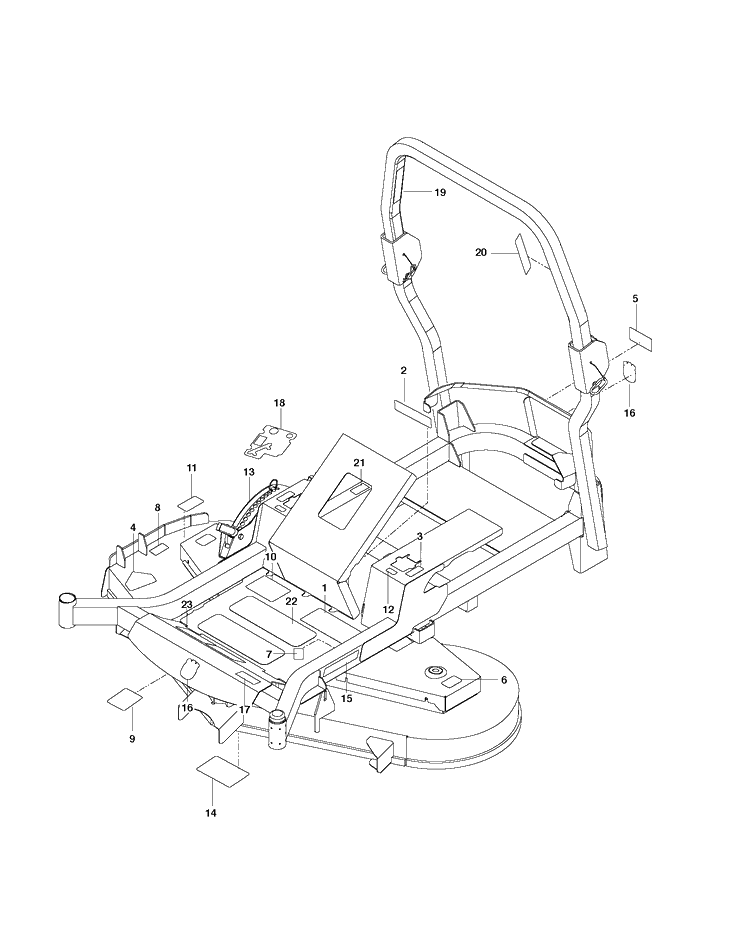 Decals Diagram and Parts List for MZ52 (96760290100)(2016-12) Husqvarna Lawn Mower