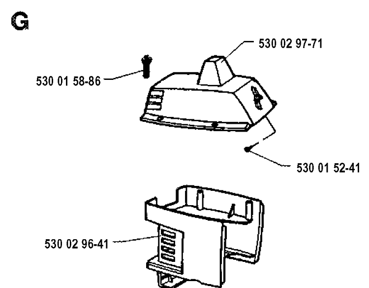 Cover Diagram and Parts List for 26LC 19911400001-19931800000 Husqvarna Edger