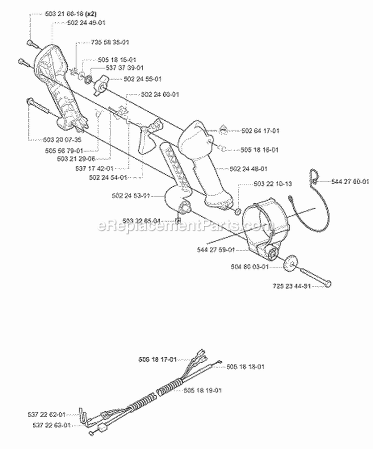 Page L Diagram and Parts List for 180BF 2008-02 Husqvarna Leaf Blower / Vacuum
