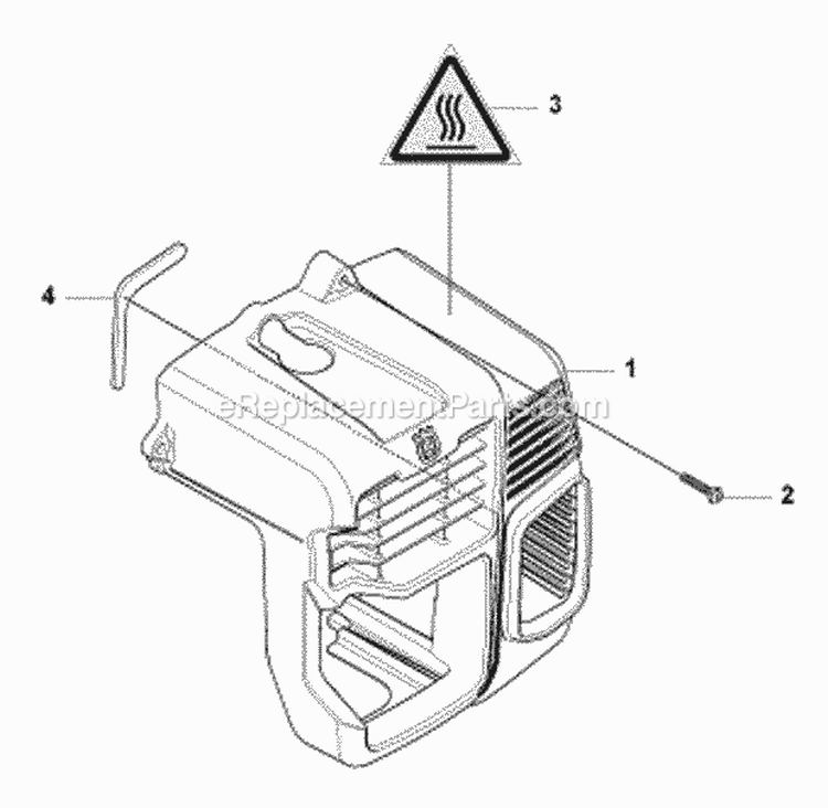 Cylinder Cover Diagram and Parts List for 180BF 2008-10 Husqvarna Leaf Blower / Vacuum