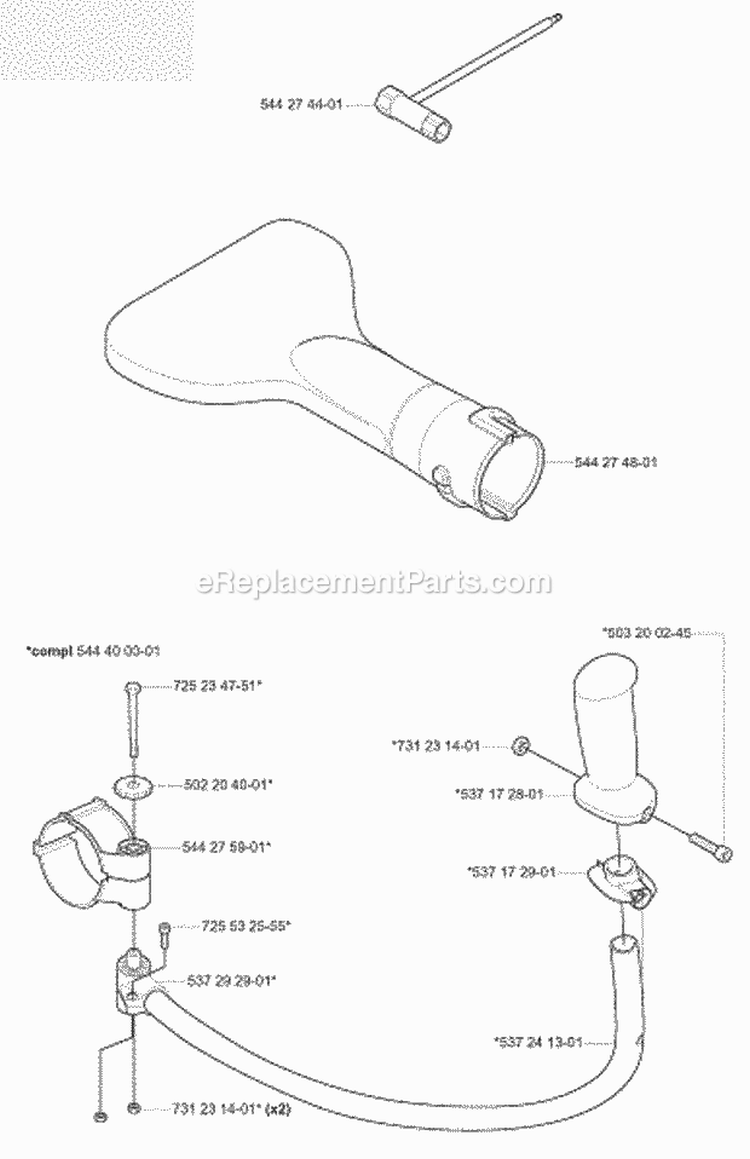 Accessories Diagram and Parts List for 180BT 2008-02 Husqvarna Leaf Blower / Vacuum