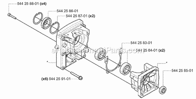 Crankcase Diagram and Parts List for 180BT 2008-02 Husqvarna Leaf Blower / Vacuum