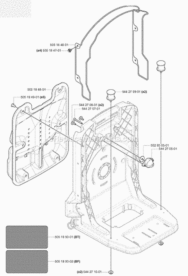 Frame Diagram and Parts List for 180BT 2008-02 Husqvarna Leaf Blower / Vacuum