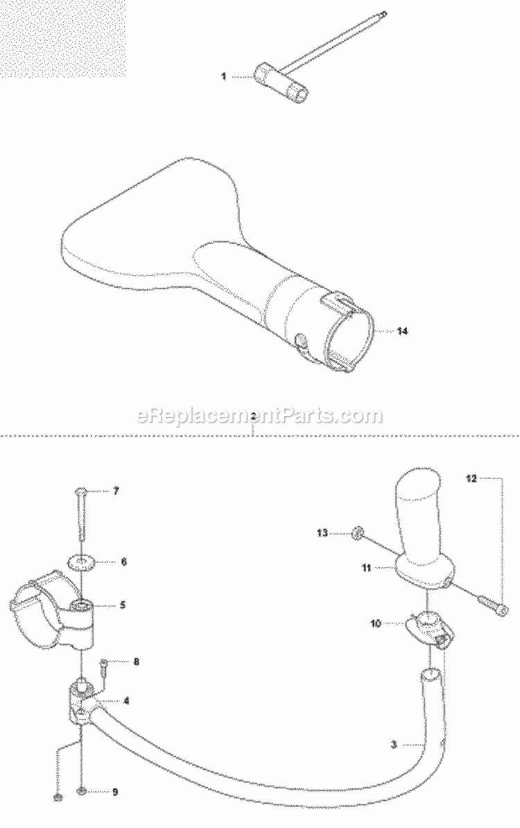 Accessories Diagram and Parts List for 180BT 2008-10 Husqvarna Leaf Blower / Vacuum