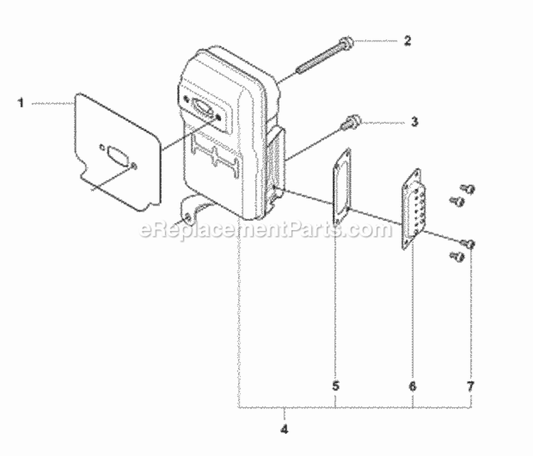 Muffler Diagram and Parts List for 180BT 2008-10 Husqvarna Leaf Blower / Vacuum