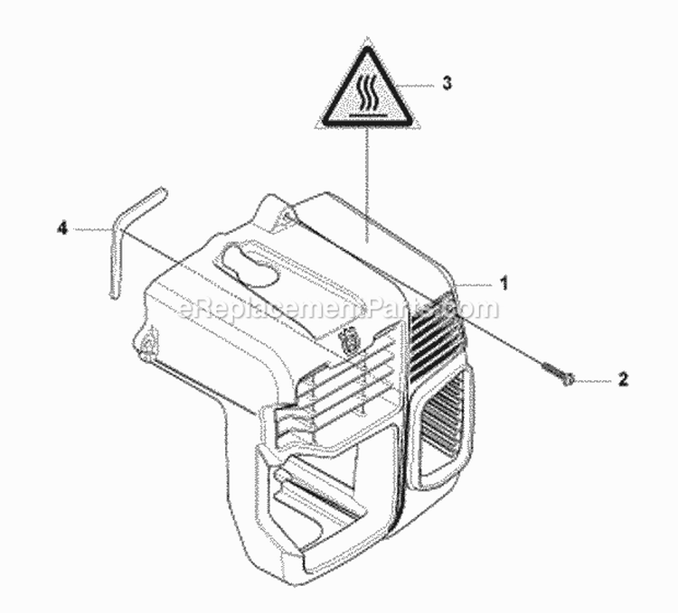 Cylinder Cover Diagram and Parts List for 180BT 2008-10 Husqvarna Leaf Blower / Vacuum