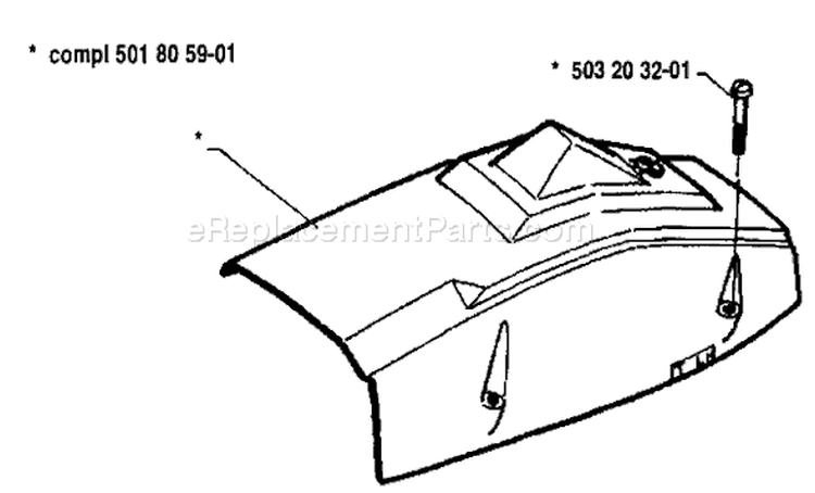 Page O Diagram and Parts List for 181 1983-12 Husqvarna Chainsaw