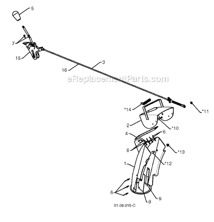 Page S Diagram and Parts List for 1827EXLT 96193007700 -2011-08 Husqvarna Snow Blower