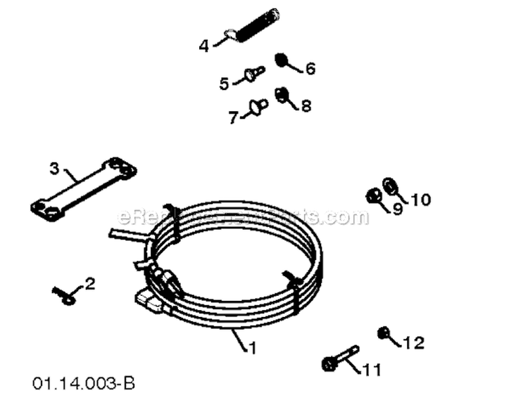 Page F Diagram and Parts List for 1827EXLT 96193007700 -2011-08 Husqvarna Snow Blower