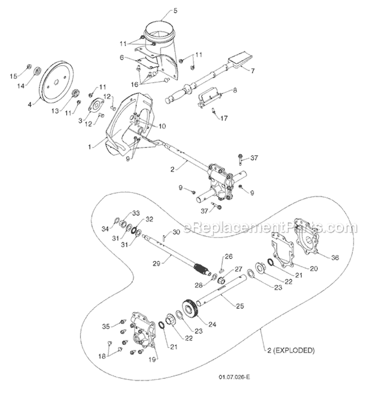 Page M Diagram and Parts List for 1830EXLT 96193007800 -2011-07 Husqvarna Snow Blower