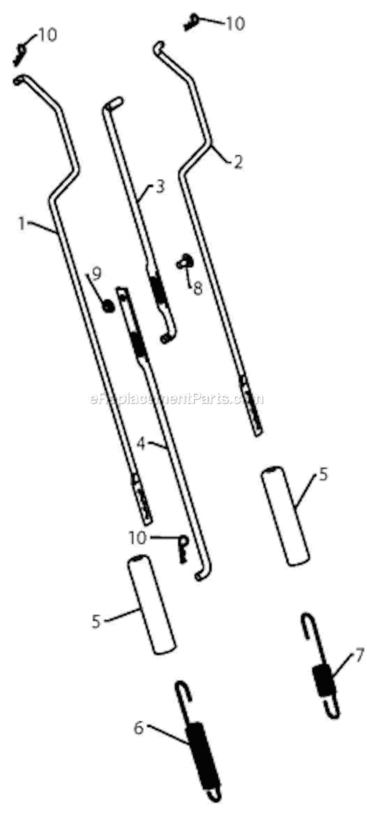 Handle Diagram and Parts List for 1830EXLT 96193007801 - 2012-07 Husqvarna Snow Blower
