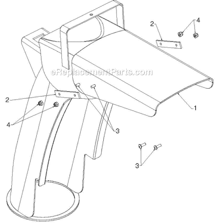 Control Panel Discharge Chute Diagram and Parts List for 1830EXLT 96193007802 - 2012-06 Husqvarna Snow Blower