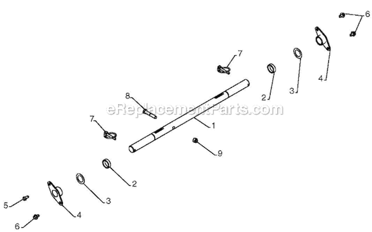 Drive Diagram and Parts List for 1830EXLT 96193007802 - 2012-06 Husqvarna Snow Blower