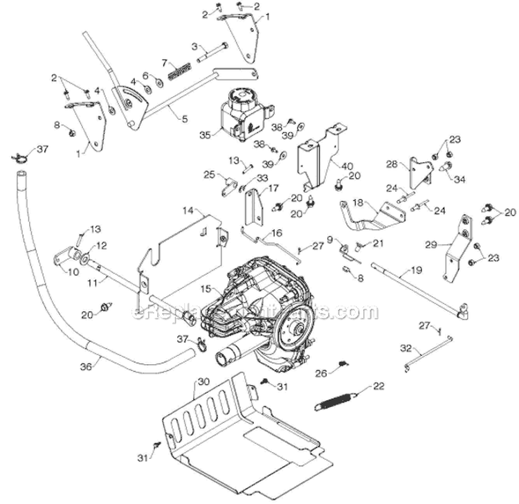 Drive Diagram and Parts List for 1830EXLT 96193007802 - 2012-06 Husqvarna Snow Blower