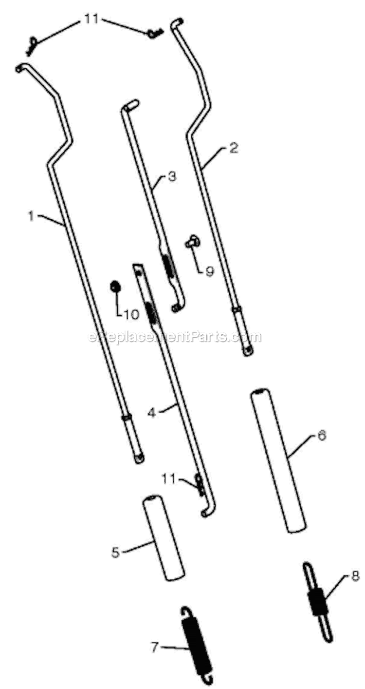 Handle Diagram and Parts List for 1830EXLT 96193007802 - 2012-06 Husqvarna Snow Blower